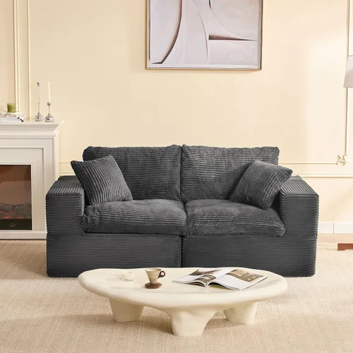 Vista 39 de Sofás seccionales de 106.3 pulgadas para sala de estar, sofá en nube, sofá modular seccional, sofá convertible, sofá de asiento profundo, juego