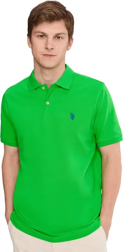 Vista 18 de Polo de piqué de algodón sólido para hombre con pequeño Pony Gris jaspeado