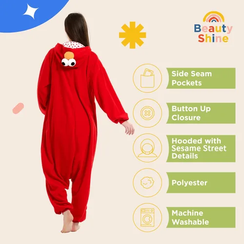 Vista 5 de Beauty Shine Unisex Adult Onesie Pajamas, Cartoon Costume Halloween Christmas Sleepwear Jumpsuit Plush Cosplay