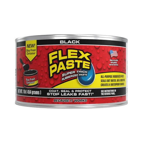 Vista 2 de Flex Seal Flex Black Putty - Tarro de pasta negra de 1 libra con masilla Allway Tools, paquete de 3 cuchillos (2 artículos)