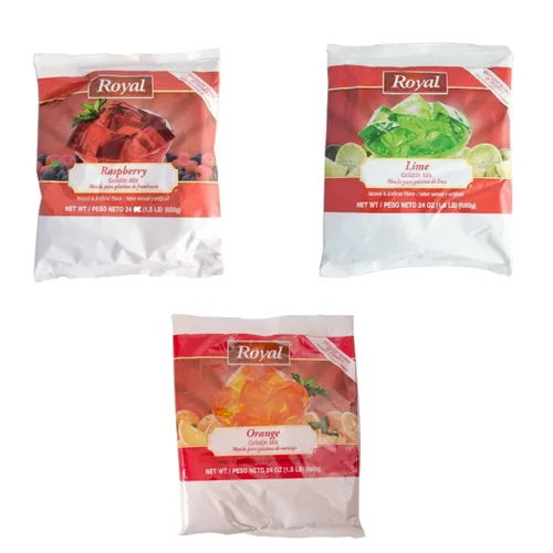 Vista 17 de Royal Gelatin Mix Combo Pack, agente espesante, mezcla de postre (1 cada uno, naranja/lima/fresa)