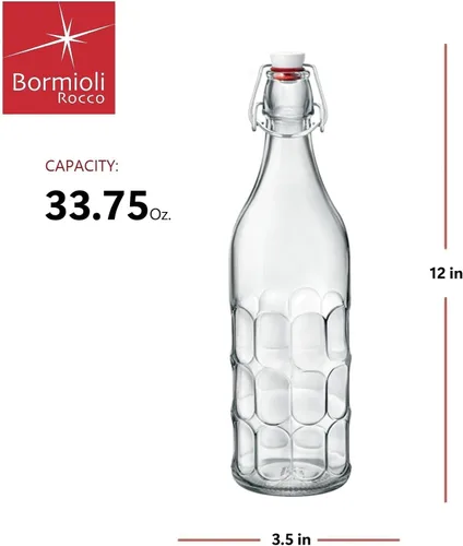 Vista 2 de Bormioli Rocco Moresca - Botella de 33.75 onzas, transparente, individual