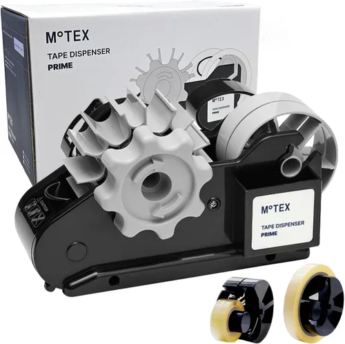 Vista 11 de Dispensador de Cinta MoTEX con 3 Rollos de Cinta Transparente, Compatible con Núcleo de 1 y 3 Pulgadas (Negro)