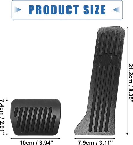 Vista 4 de X AUTOHAUX Antideslizante aleación de aluminio coche interior pedal pastillas acelerador pedal freno de gas Kit de cubierta de reemplazo para Mazda