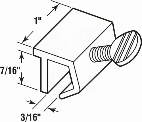 Vista 7 de Prime-Line Cerradura de seguridad de ventana deslizante para riel de 1/8 pulgadas, aluminio (paquete de 4)