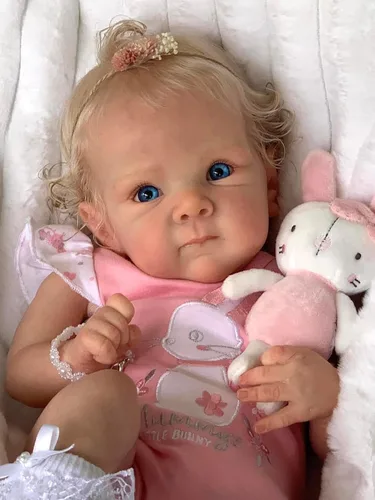 Vista 4 de Angelbaby Reborn Muñecas de Bebé Realistas que Parecen Reales de 18 Pulgadas Muñeca de Bebé Recién Nacido Niña Realista de Silicona con Cabello