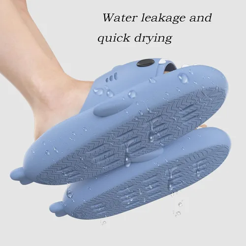 Vista 6 de Cloud Shark - Sandalias de verano con puntera abierta, antideslizantes, para la playa, piscina, ducha, secado rápido (8.5, negro)