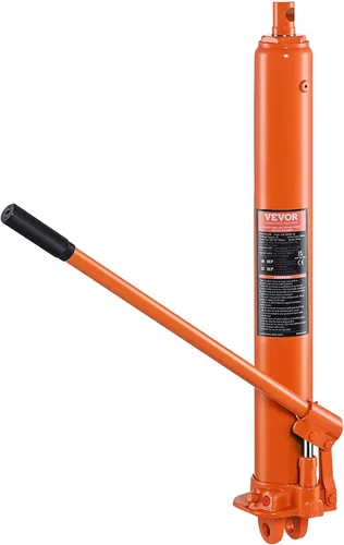 Vista 18 de VEVOR Gato hidráulico de brazo largo, con bomba de pistón individual y base de horquilla, recogedor manual de cereza con mango, para grúas