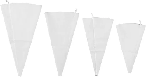 Vista 2 de Pastry Tek - Juego de 4 bolsas de glaseado reutilizables, duraderas, juego de bolsas de repostería de silicona blanca, anti estallido, para decorar