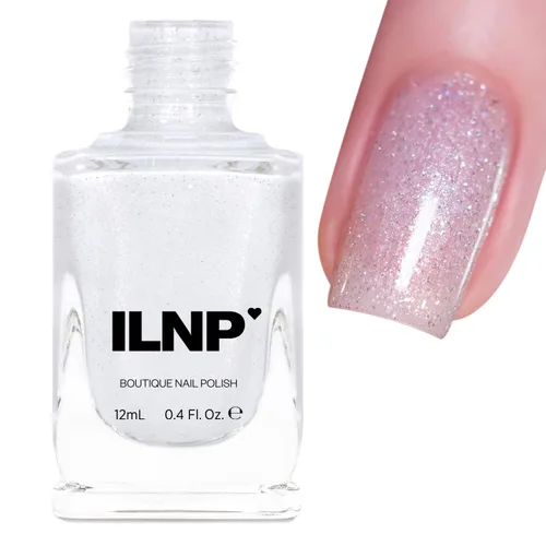 Vista 9 de ILNP Elsa - Esmalte de uñas holográfico resplandeciente azul claro helado