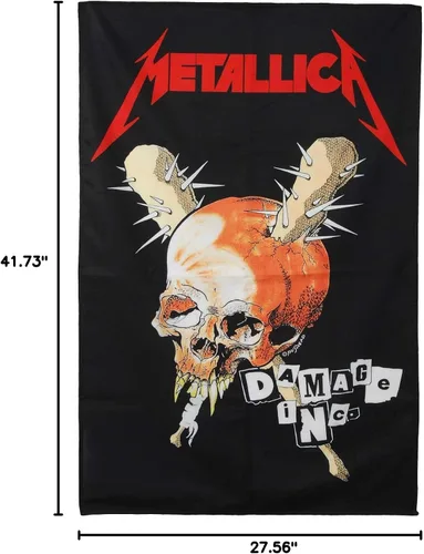 Vista 2 de Metallica Póster Damage Inc Band Logo Bandera Textil Oficial 70Cm X 106Cm