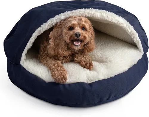 Vista 24 de Snoozer Cama de lujo de microsuede acogedora estilo cueva para mascotas, pequeña, antracita For small sized pets, Removable washable cover