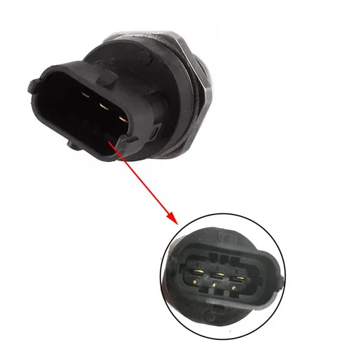 Vista 4 de 5297641 Sensor de línea de combustible de alta presión compatible con camiones Ram DOD-ge 2003-2009 5.9L Cummins motor diesel reemplazar OE número