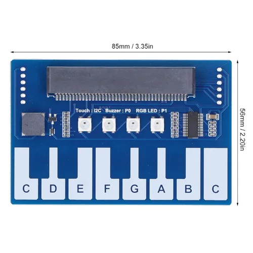 Vista 6 de Mini tablero de expansión del módulo de piano, controlador táctil capacitivo TTP229 I2C tablero de desarrollo de interfaz para micro bit