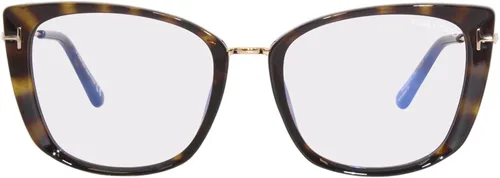Vista 2 de Gafas Tom Ford FT 5816 -B 052 Shiny Classic Dark Havana, oro rosa, tronco "t