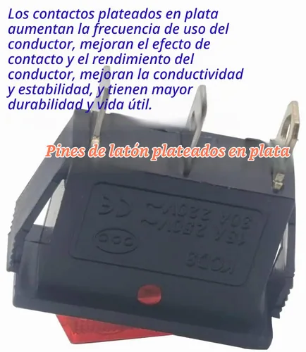Vista 7 de KCD3 Interruptor basculante, rojo, 3 pines 2 posiciones