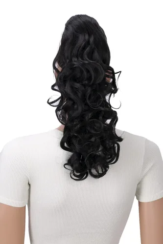 Vista 4 de PRETTYSHOP 16 o 20 pulgadas clip para el pelo en extensión cola de caballo 2 en 1 rizada resistente al calor