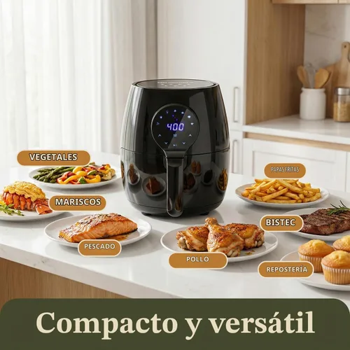 Vista 7 de Elite Gourmet Freidora de aire digital de 5.3 cuartos de galón, 1350 W, sin