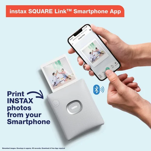 Vista 2 de Impresora para smartphone Fujifilm Instax Square Link - Blanco ceniza