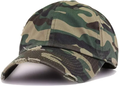 Vista 3 de F Initial Letter Vintage Baseball Cap Embroidered Cotton Adjustable Distressed Dad Hat