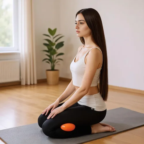 Vista 5 de Yoga Massage Ball Smooth Ball – 4 inches Adjustable Firmness Massage Roller Method Balls for Back, Neck & Floor Therapy – Gentle Deep Muscle Relief