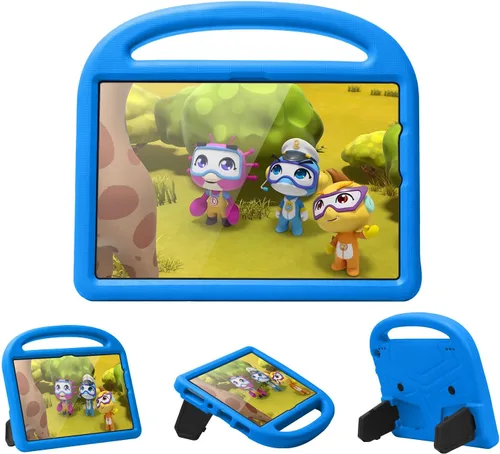 Vista 15 de Funda para tablet Kindle Fire 7 para niños (12.ª generación, versión 2022) con mango de pie de apoyo de forraje resistente, espuma EVA suave, a