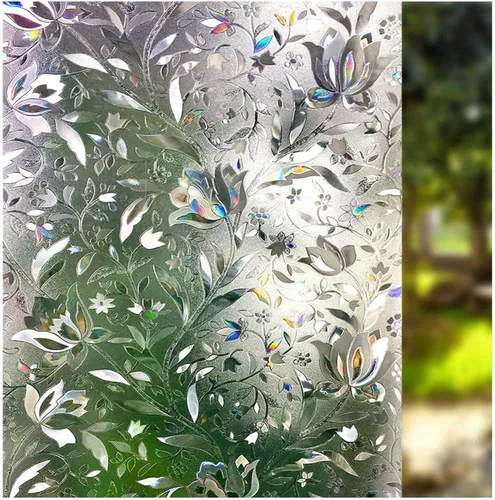 Vista 13 de LEMON CLOUD - Película decorativa de privacidad para ventana, adhesivo 3D antirrayos UV, bloquea el sol y controla el calor, para el hogar