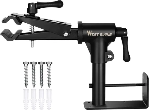 Vista 8 de West Biking Soporte para bicicleta (máximo 88 libras) para mantenimiento con abrazadera ajustable, soporte de reparación de bicicletas para un fácil