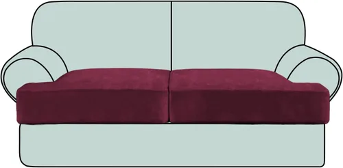 Vista 15 de Fundas de cojín de terciopelo elástico de lujo para sofá, juego de 3 piezas para sofás en forma de T, fundas antideslizantes y lavables, protector