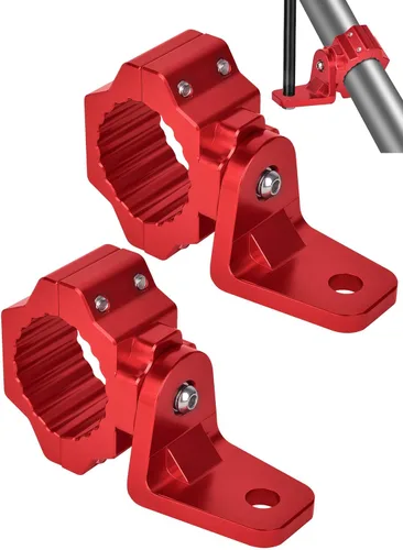 Vista 9 de ZIDIYORUO Soporte de luz de látigo UTV y soporte de barra de luz, abrazadera de aleación de aluminio resistente para jaula enrollable de 1.75 a 2