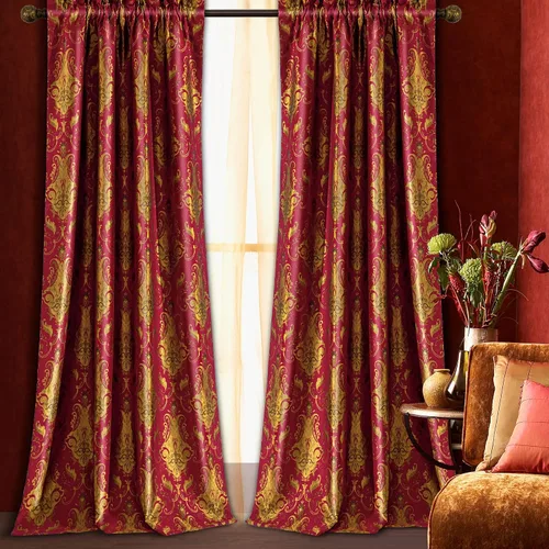 Vista 18 de Loom and Mill - Cortinas de lujo de jacquard para dormitorio, cortinas de damasco beige de 2 paneles con alzapaños, elegante cortina de ventana