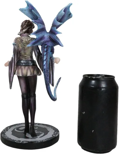 Vista 6 de Ebros Gift Fantasía Mitos y Leyendas Dragón Entrenador Guerrero Princesa Hada con Joven Dragonling Figura Edad de Dragones y Mazmorras Decoración