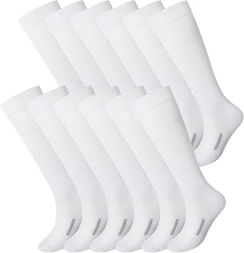 Vista 18 de Haysandy 12 pares de calcetines juveniles a granel para fútbol, fútbol, sóftbol, béisbol para niñas atléticas, niños, jóvenes y adultos, deportes