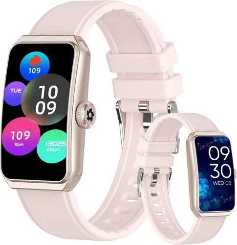 Vista 10 de Reloj de seguimiento de fitness para hombres y mujeres, color negro HD de 1.47 pulgadas, frecuencia cardíaca 24/7, oxígeno en sangre, monitor