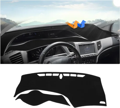Vista 22 de Autorder - Tapete para salpicadero para 2007-2013 Chevy Chevrolet Silverado/GMC Sierra con dos guanteras, accesorios, cubierta de salpicadero