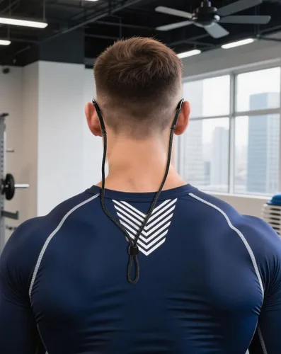 Vista 2 de BILIONE Correa trenzada para lentes, lentes y lentes de sol para hombres y mujeres, soportes negros para lentes alrededor del cuello para deportes