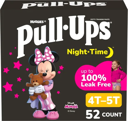 Vista 11 de Pull-Ups pañales de entrenamiento para la noche para niñas, 2T-3T, 68 unidades (el empaque pueden variar)