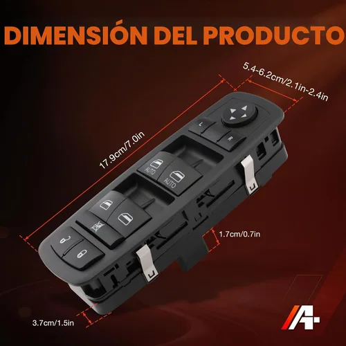 Vista 7 de Interruptor de ventana del lado del conductor con botón de control de potencia maestro de 3 pines + 9 pines Compatible con Dodge Ram 1500 2500
