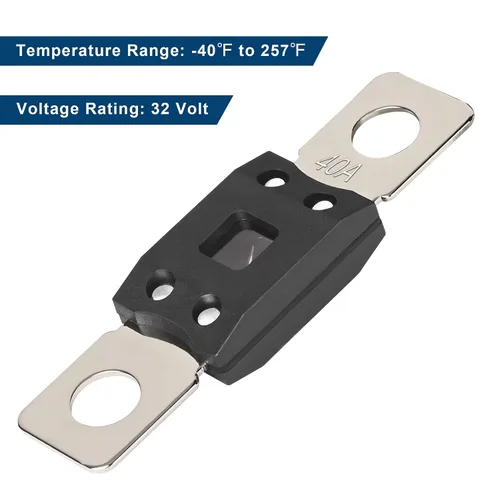 Vista 2 de PlusRoc MEGA Fusible 40Amp/32V (paquete de 4), fusible de alta corriente atornillado 40A AMG para automoción, equipos industriales, sistemas marinos