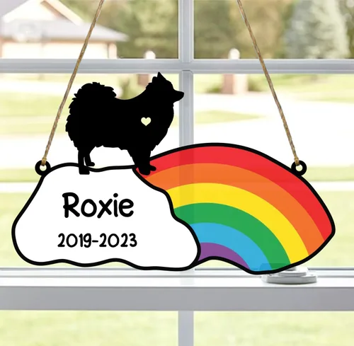 Vista 37 de LOVELYPOD Rainbow Bridge - Regalos conmemorativos para mascotas, regalos conmemorativos para perros afganos por pérdida de sabueso afgano, regalo
