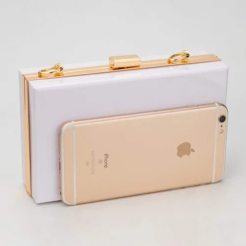 Vista 2 de Acrylic Clear Purse For Women, Crossbody Shoulder Handbag Evening Clutch Bag Chain Strap