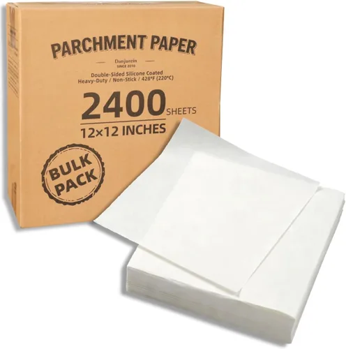Vista 27 de Cuadrados pequeños de pergamino precortados a granel de 5 x 5, 3200 hojas, sin blanquear, antiadherentes, para envoltorios de dulces, papel de Marrón