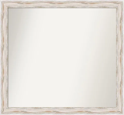 Vista 257 de Amanti Art Espejo personalizado, espejo de baño estrecho Alexandria White Wash, espejo de pared o espejo de tocador de baño sobre el fregadero