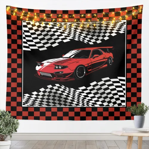 Vista 10 de Manfei Tapiz de pared de aviones para niños, diseño de bandera estadounidense, decoración de habitación de niños, niñas y adultos, decoración