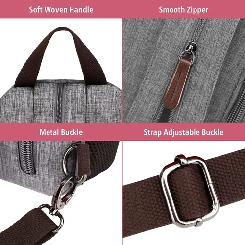 Vista 5 de PACKISM Mochila pequeña para mujer, bolsa convertible con múltiples compartimentos, correas ajustables, mini mochila