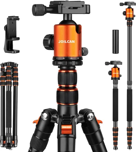 Vista 9 de Trípode resistente de 80/85 pulgadas para cámara y teléfono, trípodes monopié de 85" para cámara, trípode para binoculares DSLR, visores ópticos