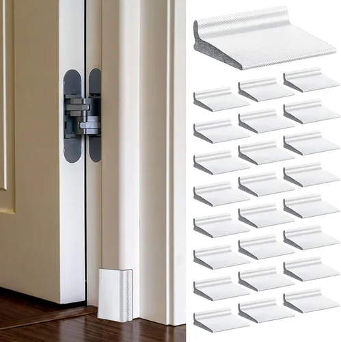 Vista 13 de Pangda 10 sellos para esquina de puerta, sellos autoadhesivos para esquinas de puerta, elevados detrás de burletes para aislamiento de ruido y Beige