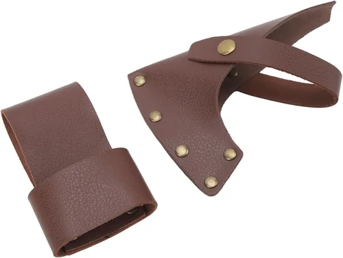 Vista 2 de Funda protectora de hacha y mango, ligera, portátil, de piel sintética, para campamento, trabajo al aire libre