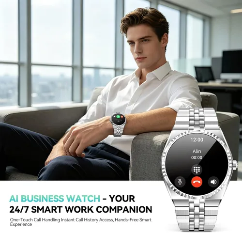 Vista 12 de SOUYIE Reloj inteligente para hombre, llamadas Bluetooth, rastreador