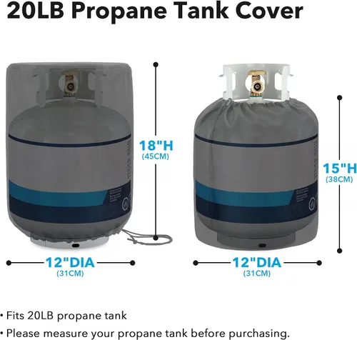 Vista 3 de Stanbroil Funda para tanque de propano con mesa lateral estable para cilindro de tanque estándar de 20 libras, funda para cilindro de gas